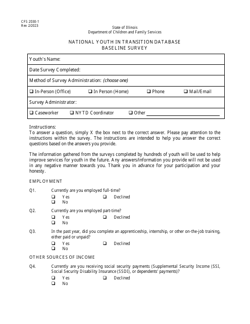 Form CFS2030-1  Printable Pdf