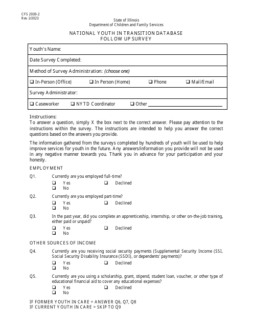 Form CFS2030-2  Printable Pdf