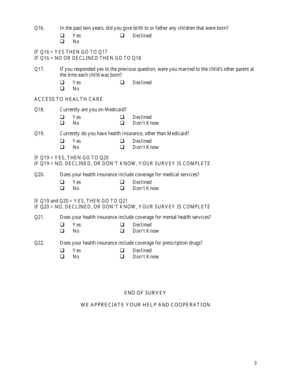 Form CFS2030-2 National Youth in Transition Database Follow up Survey - Illinois, Page 3