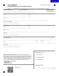Document preview: Form OR-40-V (150-101-172) Oregon Individual Income Tax Payment Voucher - Oregon
