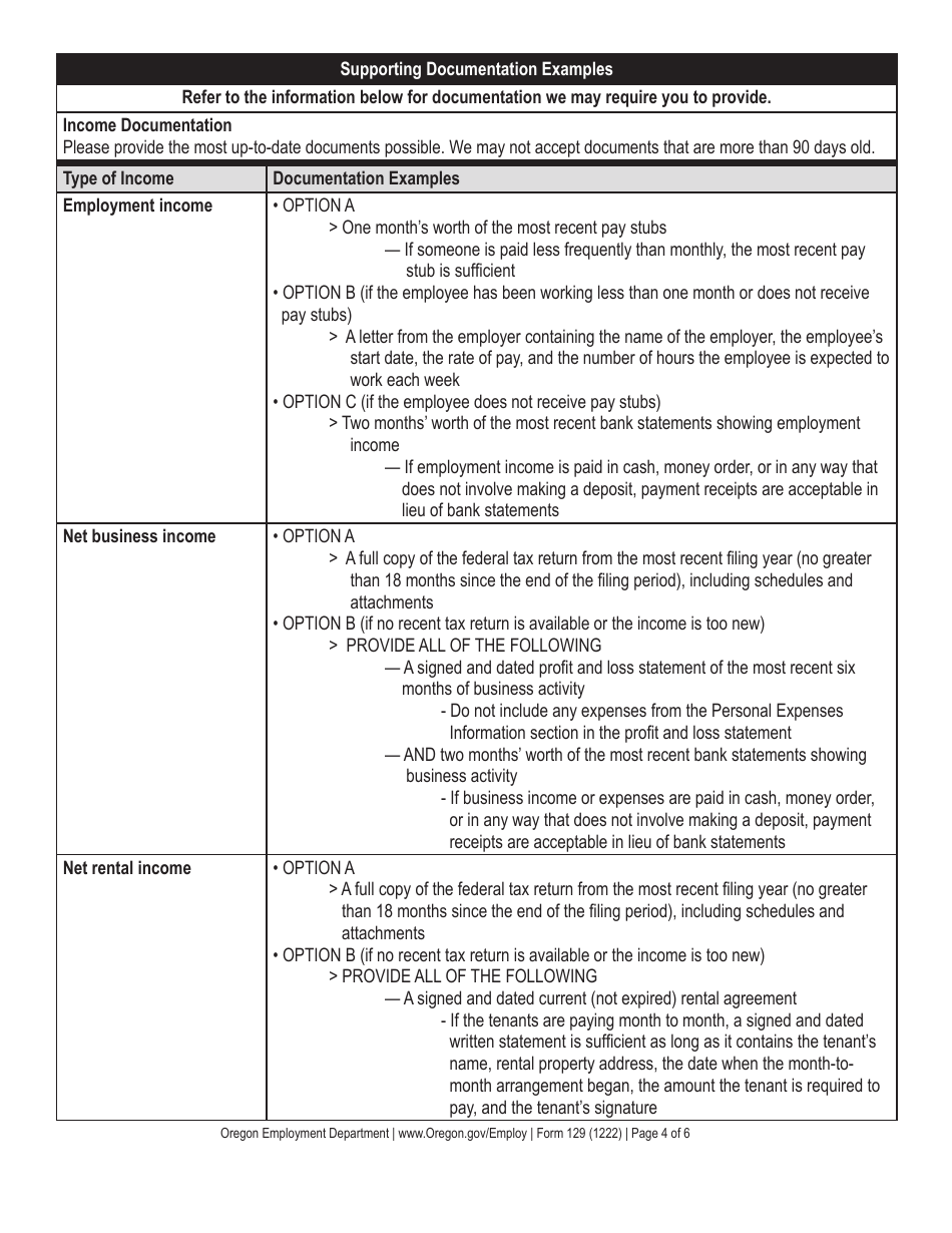 Form CAT539 (129) Oregon State Overpayment Waiver Application - Oregon, Page 4