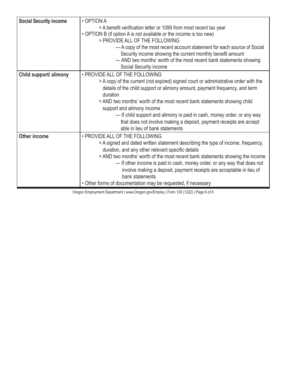 Form CAT539 (129) Oregon State Overpayment Waiver Application - Oregon, Page 6