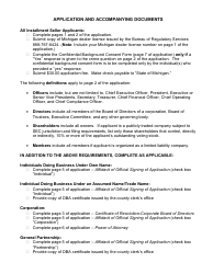 Form FIS1028 Sales Finance Company License Application - Michigan, Page 2
