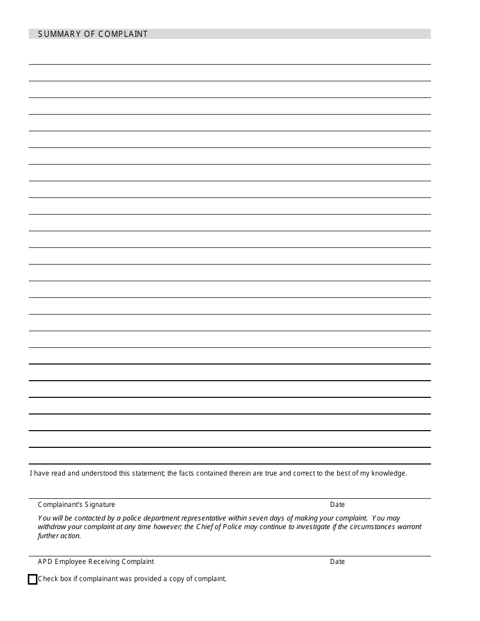 Personnel Complaint Form - City of Albany, California, Page 4