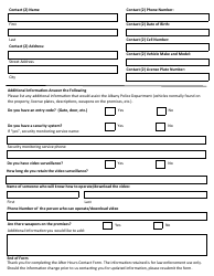 After Hours Business Contact Form - City of Albany, California, Page 2