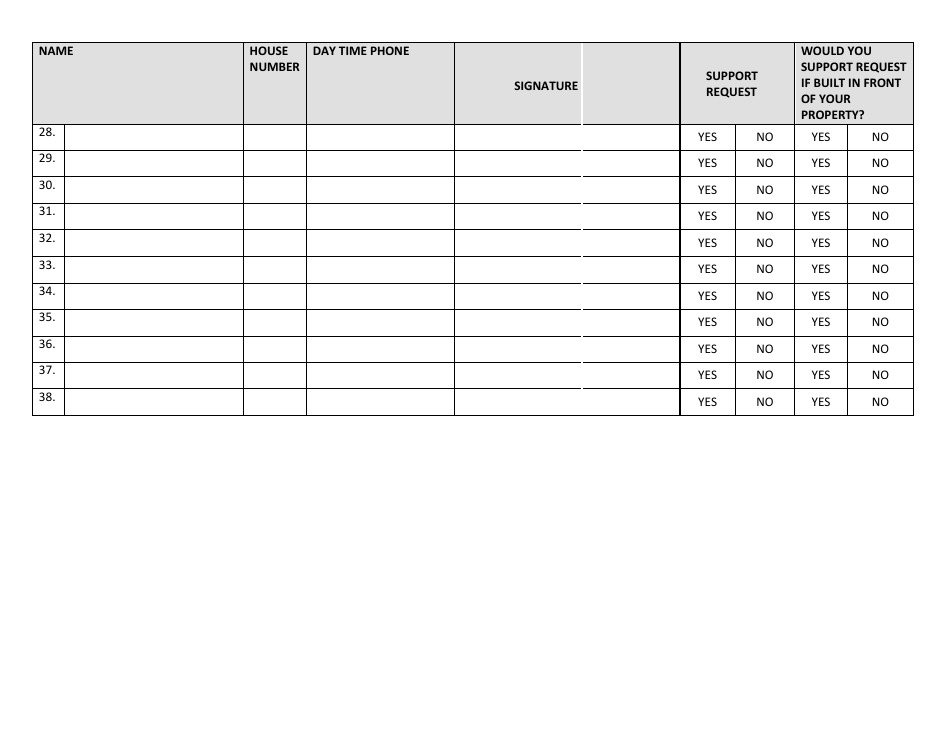 Request for Traffic Calming Measures Petition Form - City of Albany, California, Page 3