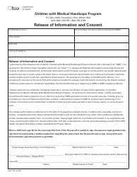 Document preview: Form HEA7183 Release of Information and Consent - Children With Medical Handicaps Program - Ohio