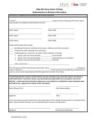 Document preview: Form HEA8019 Authorization to Release Information - Help Me Grow Home Visiting - Ohio