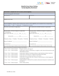 Document preview: Form HEA8045 Family Eligibility Worksheet - Help Me Grow Home Visiting - Ohio