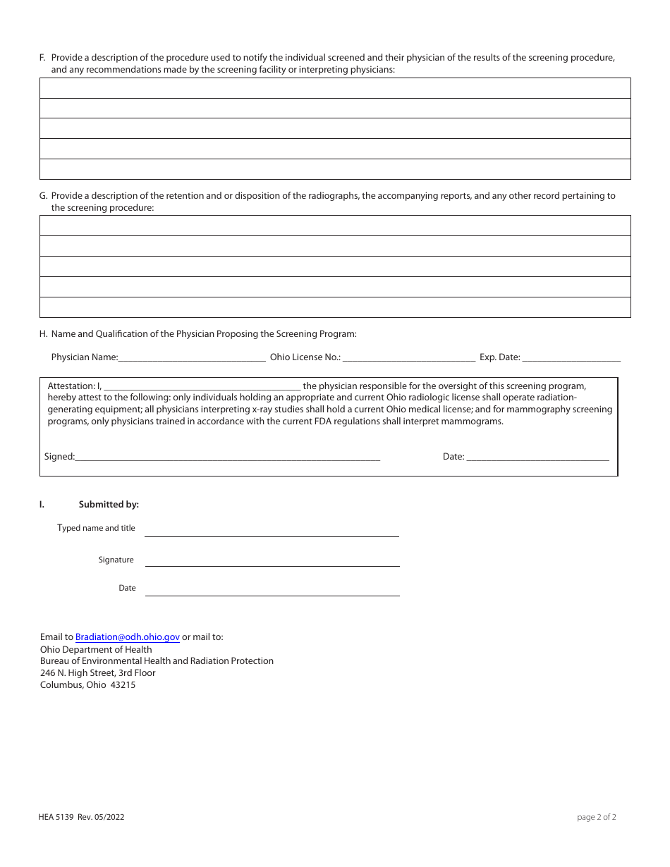 Form HEA5139 Download Fillable PDF or Fill Online Application for Self ...