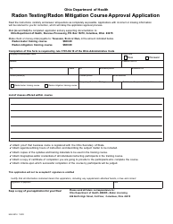 Document preview: Form HEA5514 Radon Testing/Radon Mitigation Course Approval Application - Ohio