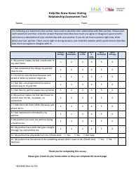 Document preview: Form HEA8020 Relationship Assessment Tool - Help Me Grow Home Visiting - Ohio
