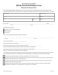 Form HEA5130 Cre Qa Annual Audit Report Form - Ohio