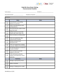 Document preview: Form HEA8024 Environmental Checklist - Help Me Grow Home Visiting - Ohio
