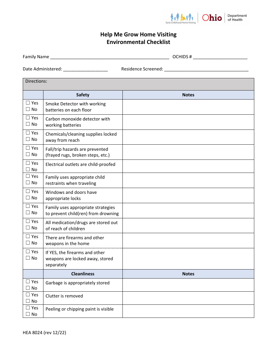 Form Hea8024 Download Fillable Pdf Or Fill Online Environmental 