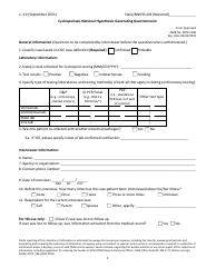 Cyclosporiasis National Hypothesis Generating Questionnaire - New Jersey