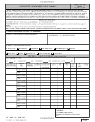 Document preview: DD Form 1821 Contractor Crewmember Flight Summary
