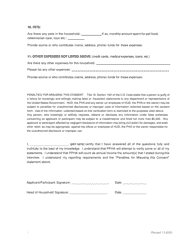 Declaration of Zero Income Status Questionnaire - City of Parma, Ohio, Page 4