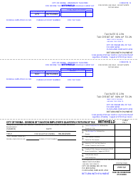 Form PW-12 (PW-1) Monthly Withholdings Form - City of Parma, Ohio, Page 3