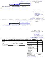 Form PW-12 (PW-1) Monthly Withholdings Form - City of Parma, Ohio, Page 7