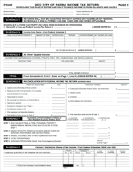 Form P-1040 City of Parma Income Tax Return - City of Parma, Ohio, Page 2