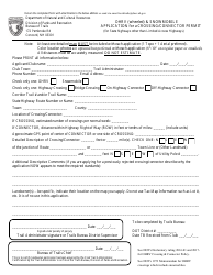 Document preview: Ohrv (Wheeled) & Snowmobile Application for a Crossing/Connector Permit - New Hampshire