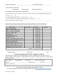 Form MVD-350 Application for a Dealer License - Maine, Page 2