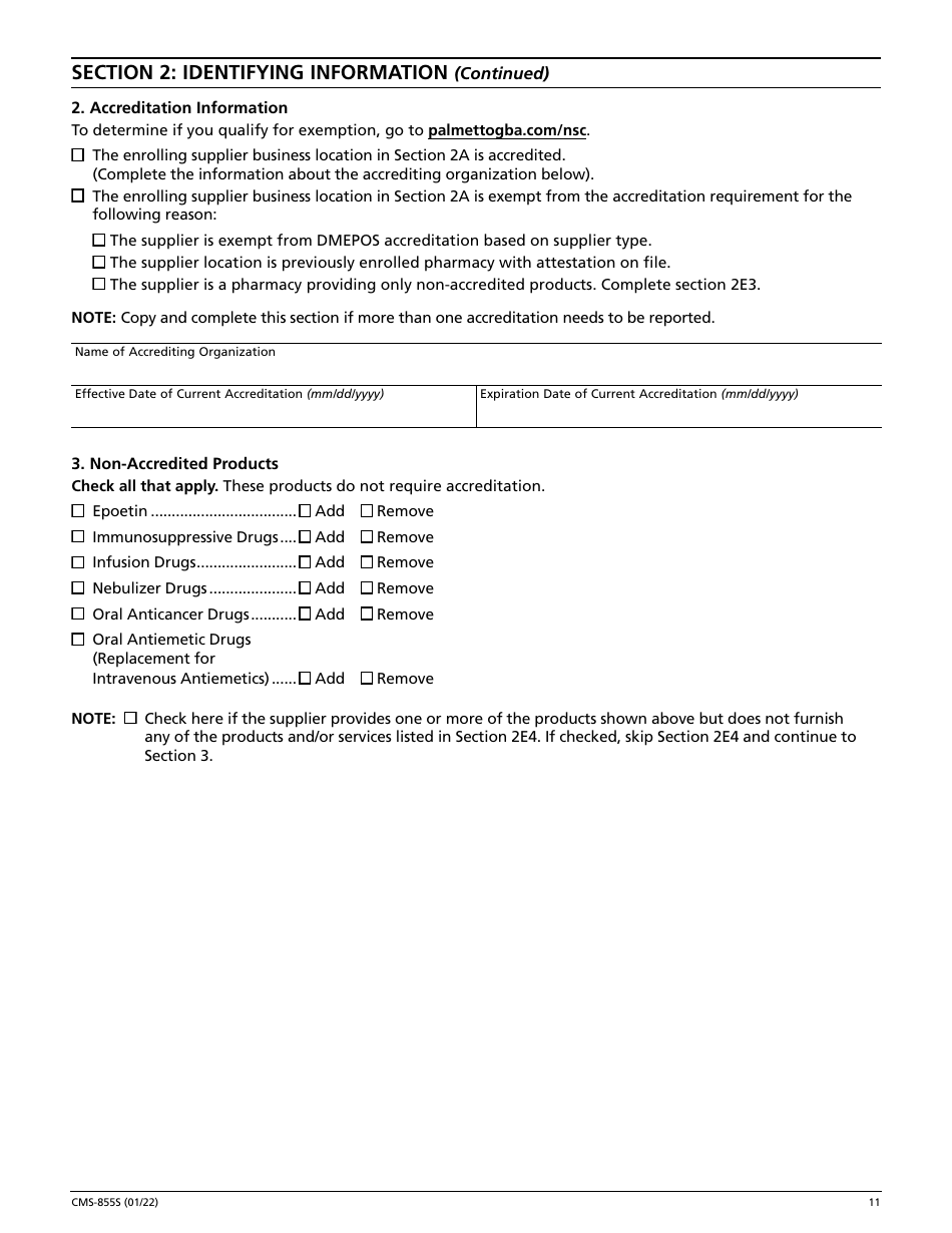 Form CMS-855S Medicare Enrollment Application - Durable Medical Equipment, Prosthetics, Orthotics, and Supplies (Dmepos) Suppliers, Page 12