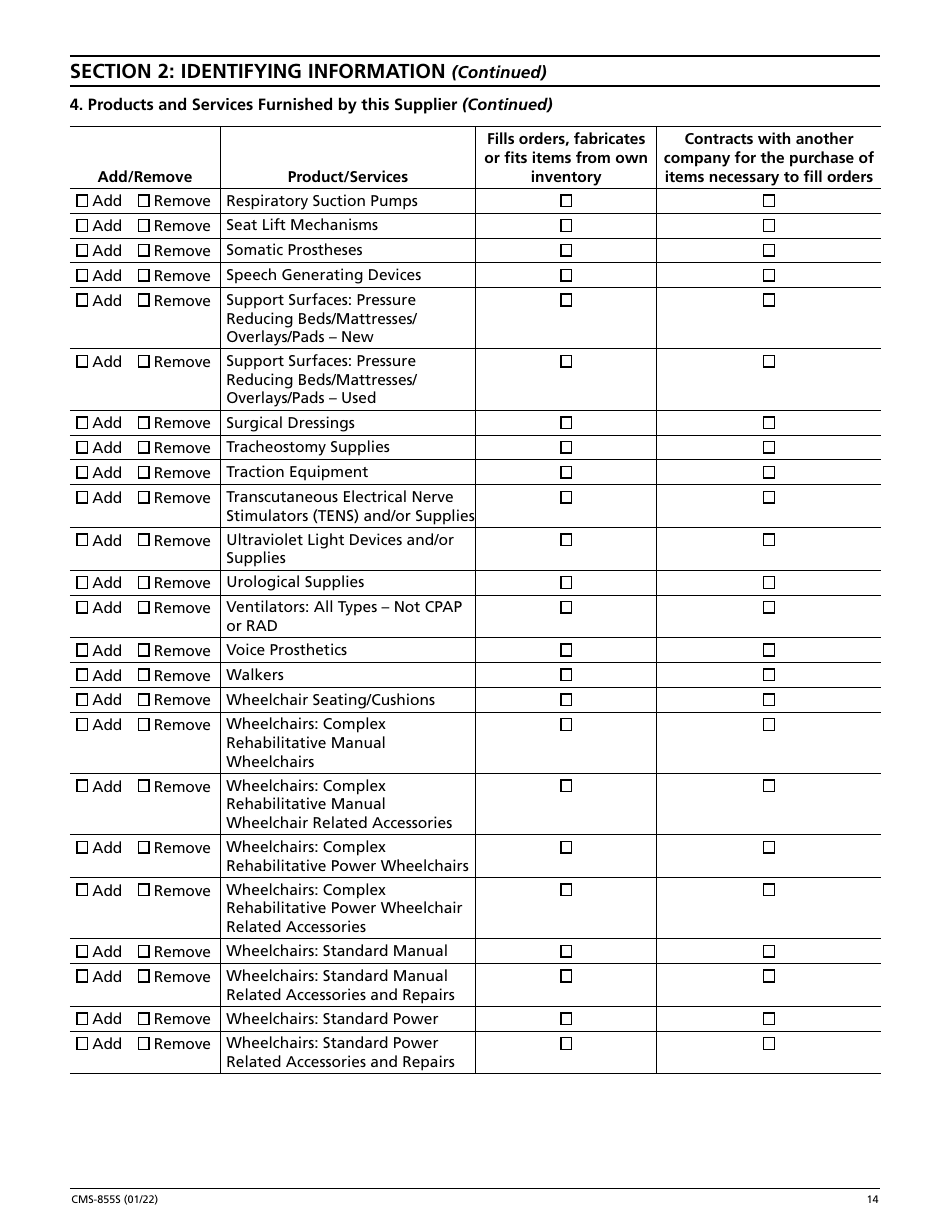 Form CMS-855S Medicare Enrollment Application - Durable Medical Equipment, Prosthetics, Orthotics, and Supplies (Dmepos) Suppliers, Page 15
