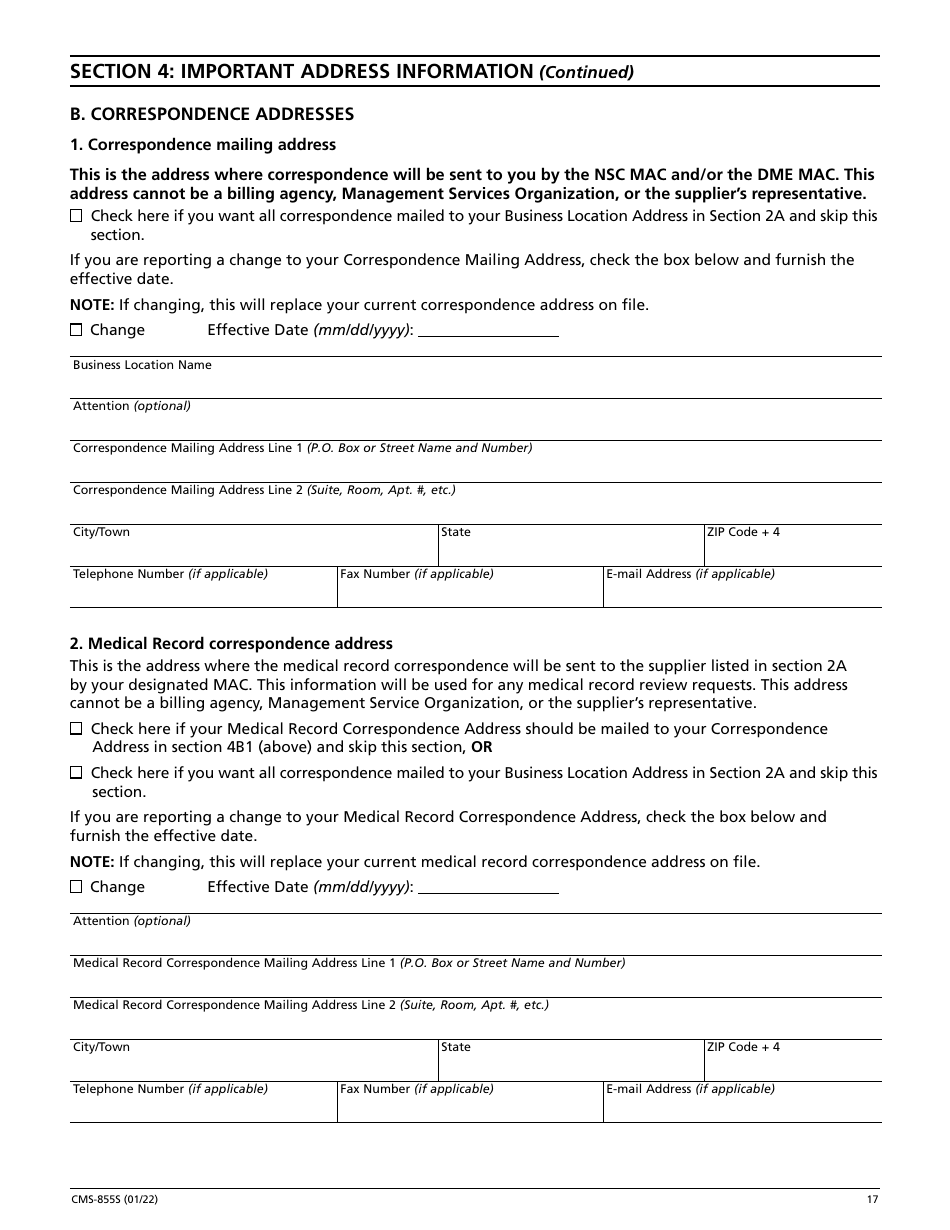 Form CMS-855S Medicare Enrollment Application - Durable Medical Equipment, Prosthetics, Orthotics, and Supplies (Dmepos) Suppliers, Page 18