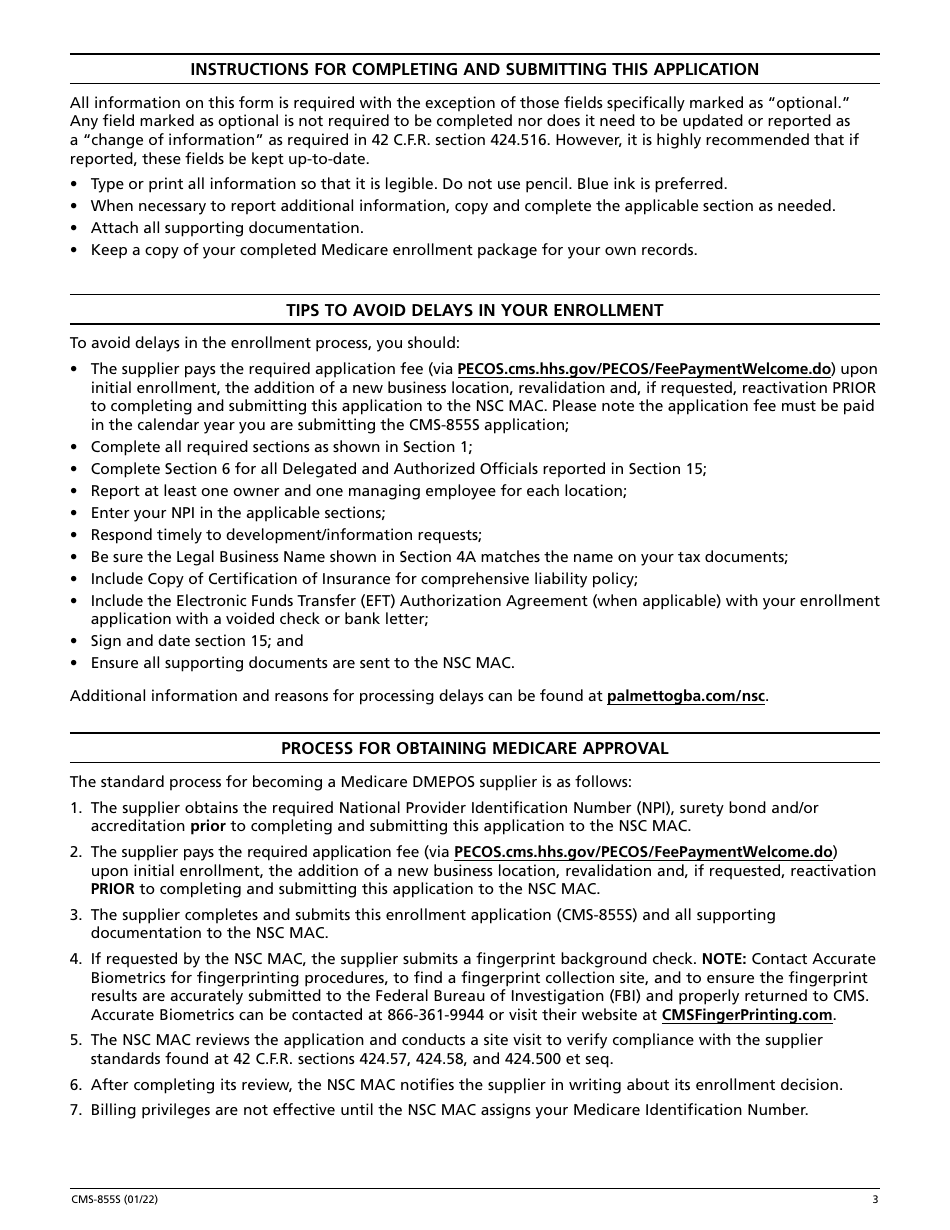 Form CMS-855S Medicare Enrollment Application - Durable Medical Equipment, Prosthetics, Orthotics, and Supplies (Dmepos) Suppliers, Page 4