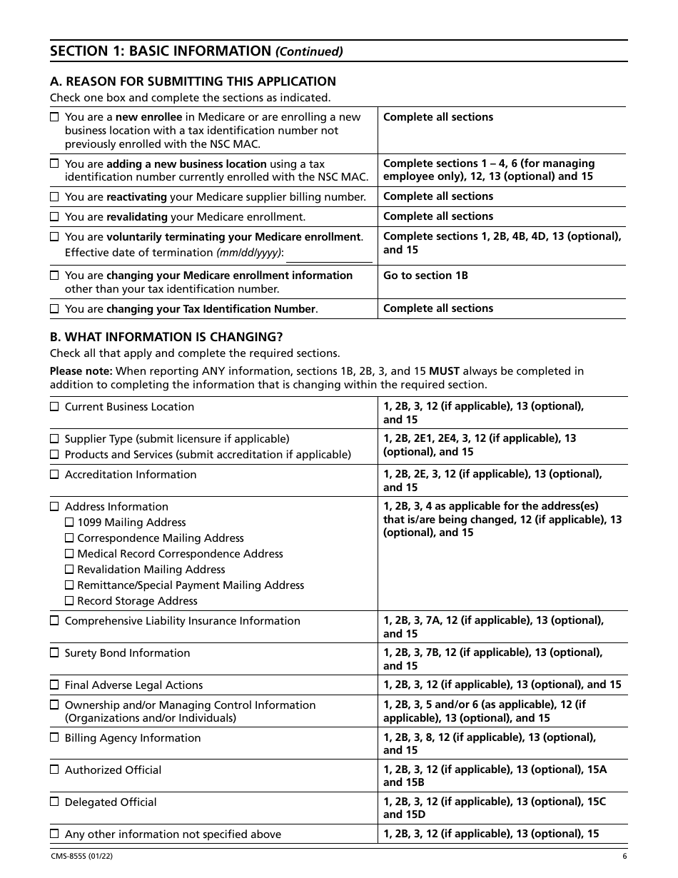 Form CMS-855S Medicare Enrollment Application - Durable Medical Equipment, Prosthetics, Orthotics, and Supplies (Dmepos) Suppliers, Page 7