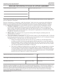 Form CMS-460 Medicare Participating Physician or Supplier Agreement