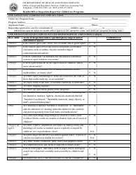 Document preview: Health Officer Inspection Report for Child Care Programs - New Hampshire