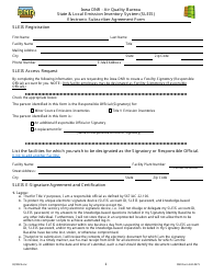Document preview: DNR Form 542-0471 State & Local Emission Inventory System (Sleis) Electronic Subscriber Agreement Form - Iowa