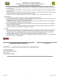 DNR Form 542-0471 State &amp; Local Emission Inventory System (Sleis) Electronic Subscriber Agreement Form - Iowa, Page 2