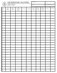 Form SFN50151 Cash Reserve Bank - Daily Report - North Dakota