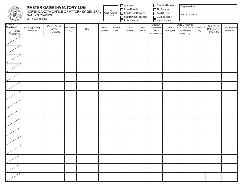 Form SFN9935  Printable Pdf