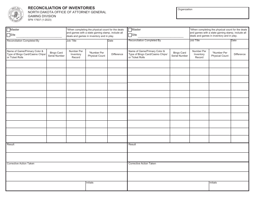 Form SFN17937  Printable Pdf