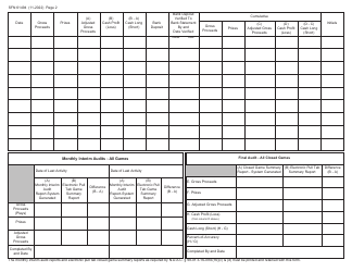 Form SFN61494 Electronic Pull Tab Summary Report - All Games - North Dakota, Page 2