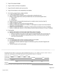 Initial Application for Approval - Nursing Assistant Training Program - Nevada, Page 2
