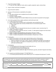 Nursing Assistant Training Program Renewal Application - Nevada, Page 2