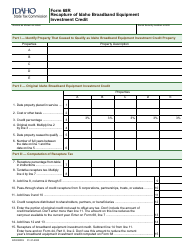 Form 68R (EFO00039) Recapture of Idaho Broadband Equipment Investment Credit - Idaho