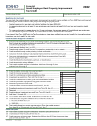 Form 84 (EFO00010) Small Employer Real Property Improvement Tax Credit - Idaho