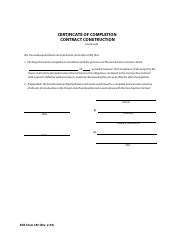 RUS Form 187 Certificate of Completion - Contract Construction, Page 2