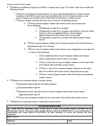 Form PA-107 Brca Prior Authorization Request Form - South Dakota, Page 2