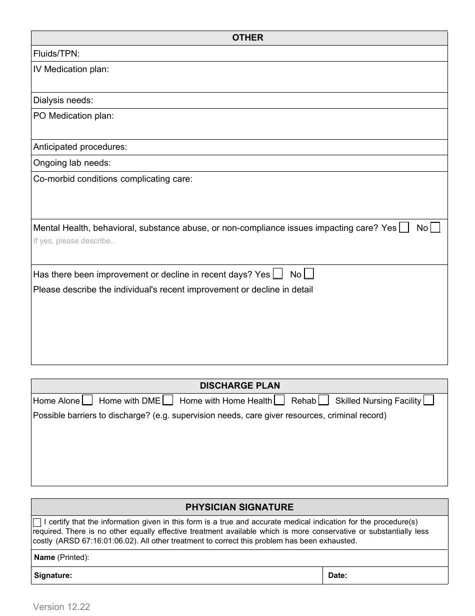 Form PA-112 Long Term Acute Care (Ltac) and Out-of-State Rehab Prior Authorization Request Form - South Dakota, Page 5