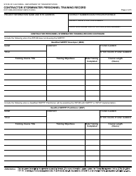 Form DOT CEM-20DCONSW Contractor Stormwater Personnel Training Record - California, Page 2