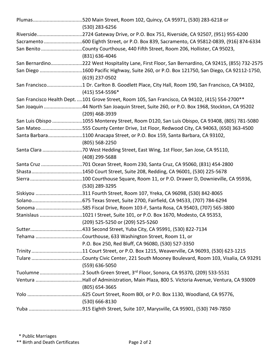 Form VS112 Application for Certified Copy of Death Record - California, Page 8