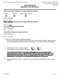 Form VS148 Cdph Program Request for Hcai Data - California, Page 5